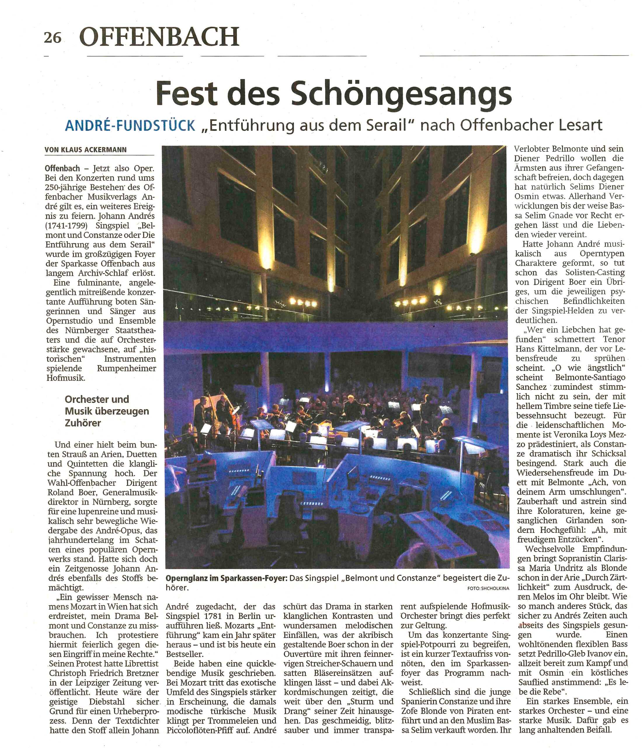 Offenbach Fest den Schoenengesangs